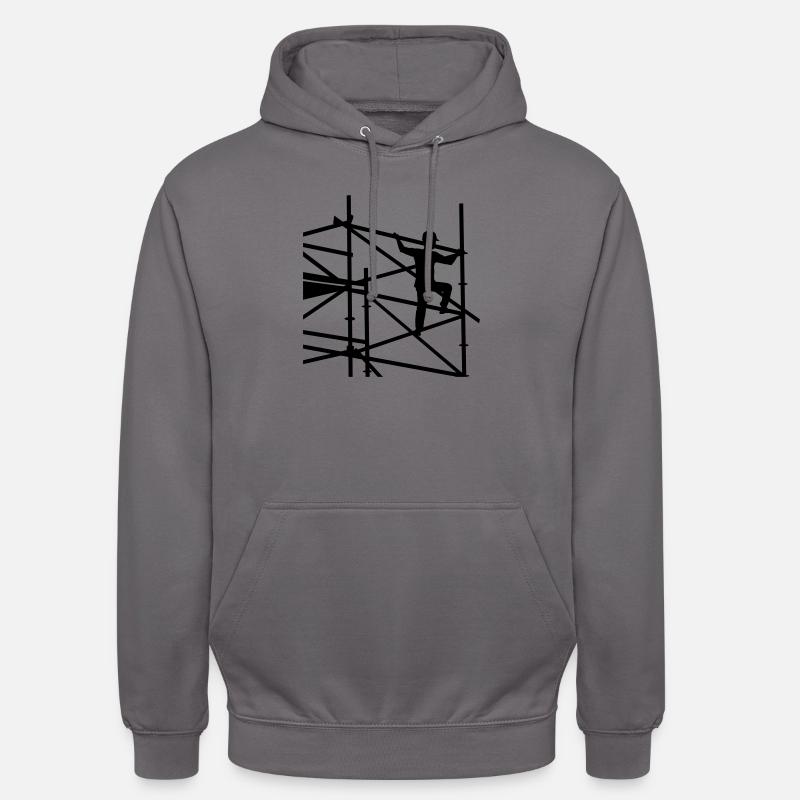 Monteur d'échafaudages - Sweat-shirt à capuche unisexe - gris éléphant