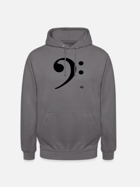 Baßschlüssel - Unisex Hoodie - Mittelgrau