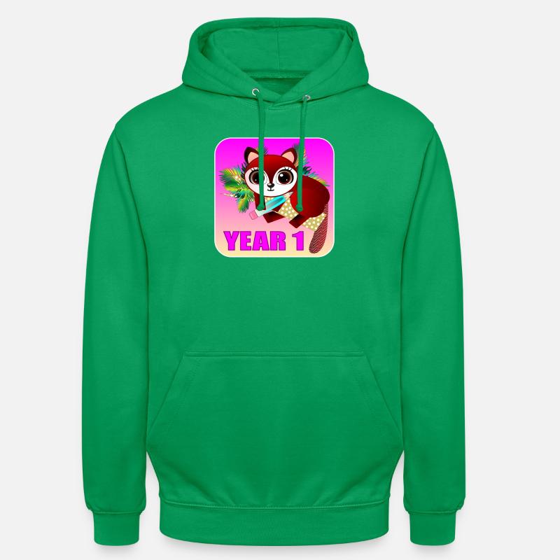 PRIMARY 1 SCHOOL - FOX - Unisex Hoodie - kelly green