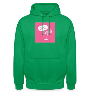 Sois une voix, pas un écho - Sweat-shirt à capuche unisexe - vert - Devant - AI Model Male 185 light (185cm) & AI Model Female 180 light (180cm)