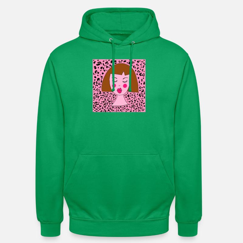 FILLE LÉOPARD - Sweat-shirt à capuche unisexe - vert