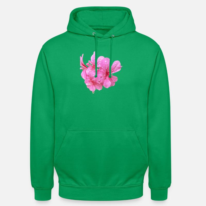 Vibrant_Pink_Geranium_Flowers - Sweat-shirt à capuche unisexe - vert