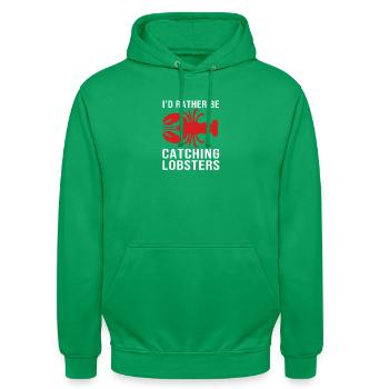 Homard épineux, fruits de mer, homard, homard - Sweat-shirt à capuche unisexe - vert - Devant - AI Model Male 185 light (185cm) & AI Model Female 180 light (180cm)