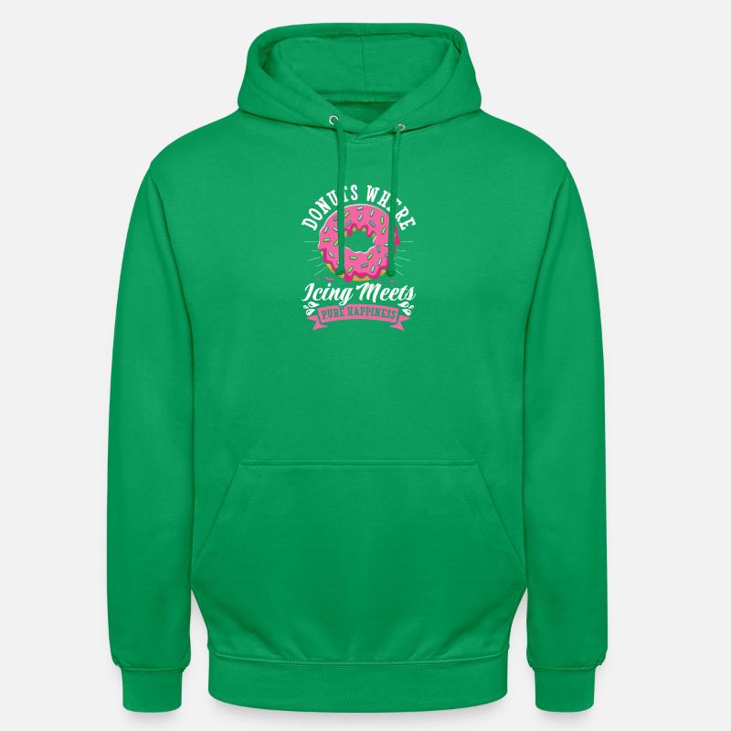 Restauration rapide en donuts - Sweat-shirt à capuche unisexe - vert
