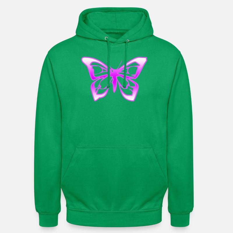 Papillon - Sweat-shirt à capuche unisexe - vert