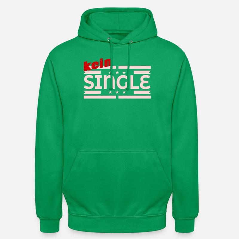PAS CÉLIBATAIRE - Relation - Sweat-shirt à capuche unisexe - vert