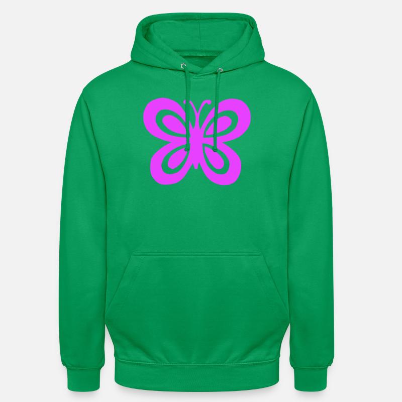 Papillon - Sweat-shirt à capuche unisexe - vert