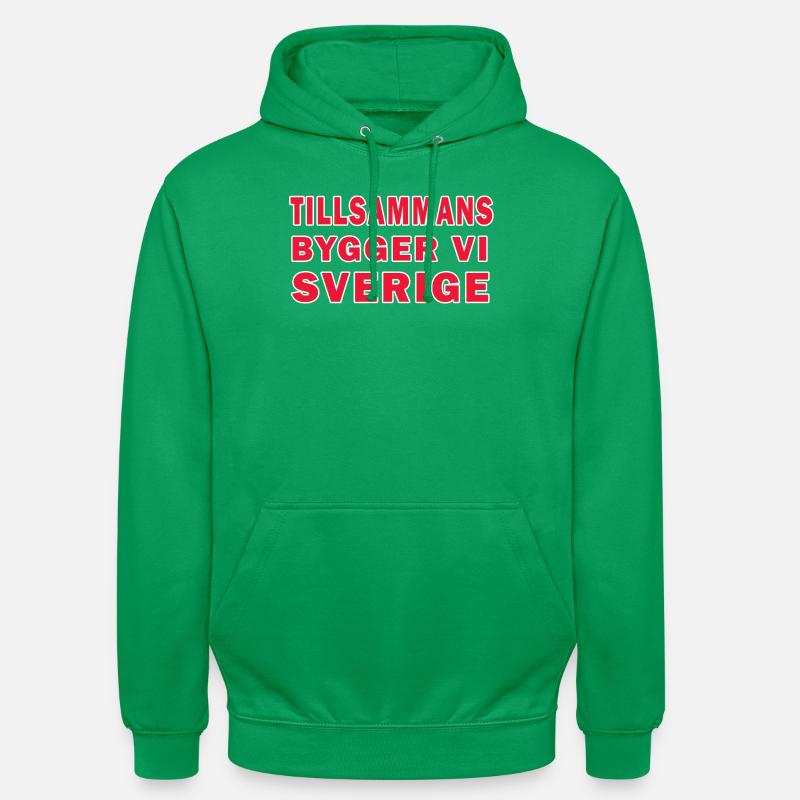 Ensemble, la Suède construit - Sweat-shirt à capuche unisexe - vert