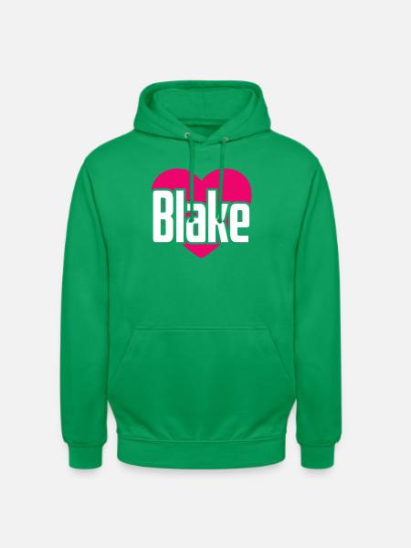 J’aime Blake Coeur rose J’aime Blake - Sweat-shirt à capuche unisexe - vert