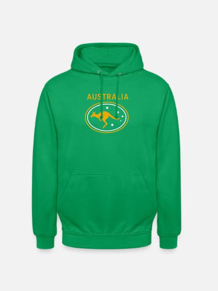 Australia - Australien - Down Under - Känguru - Unisex Hoodie - Kelly Green