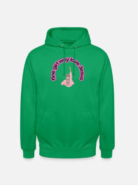 feines Mädchen, wir lieben Jesus - Unisex Hoodie - Kelly Green
