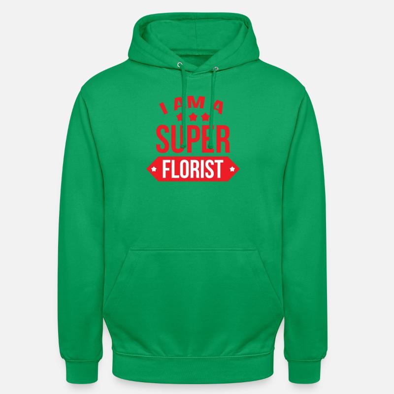Super Fleuriste métier passion fleurs - Sweat-shirt à capuche unisexe - vert