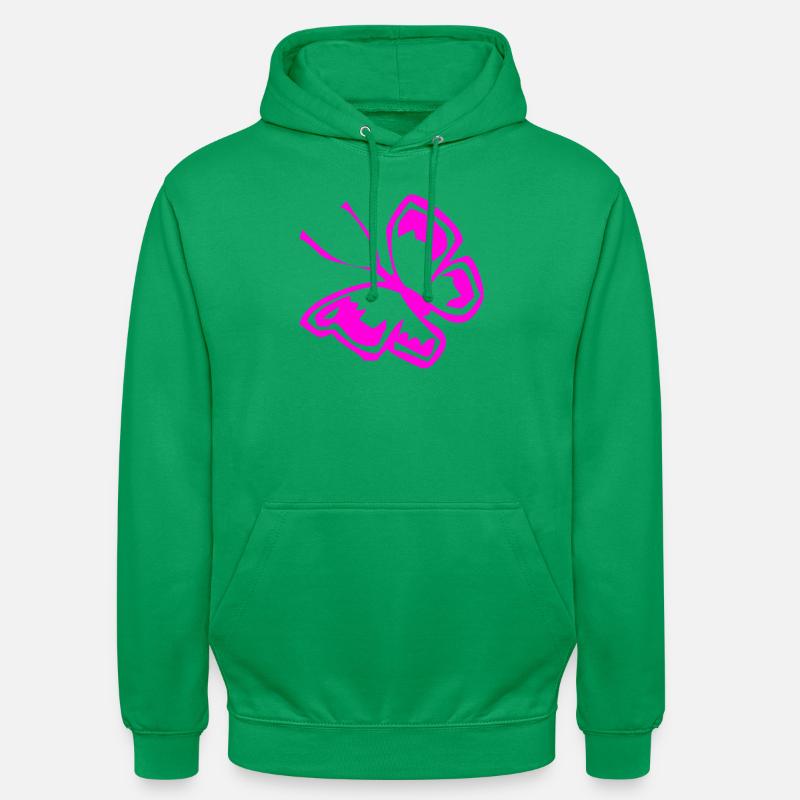 Papillon - Sweat-shirt à capuche unisexe - vert