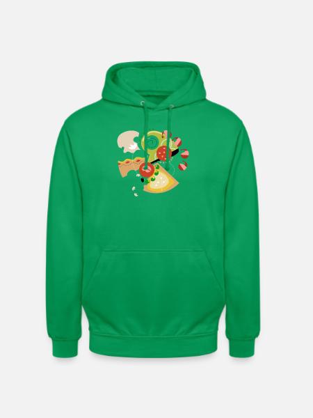 Abstrakt_Pizza - Unisex Hoodie - Kelly Green