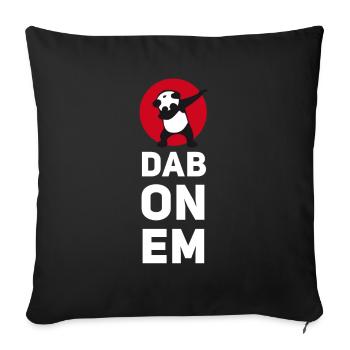 dab on em dabbing panda football touchdown mooving - Sofa pillowcase 17,3'' x 17,3'' (45 x 45 cm) - black - Front