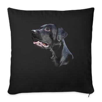 Labrador - Sofa pillowcase 17,3'' x 17,3'' (45 x 45 cm) - black - Front