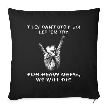 Heavy Metal - Sofakissenbezug 45 x 45 cm - Schwarz - Vorne