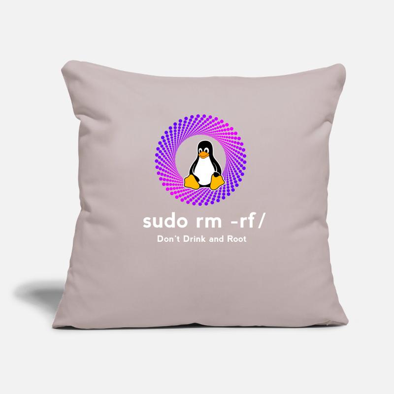 Computer Sys admin Pinguin Nerd pc sudo rm -rf cod Sofakissenbezug 45 x 45 cm