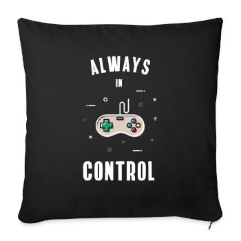 controller game retro computer play pc nerd gaming - Sofa pillowcase 17,3'' x 17,3'' (45 x 45 cm) - black - Front