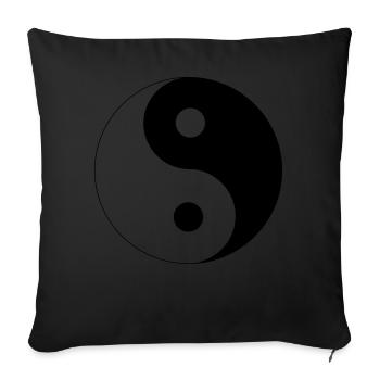 Yin Yang - Sofa pillowcase 17,3'' x 17,3'' (45 x 45 cm) - black - Front