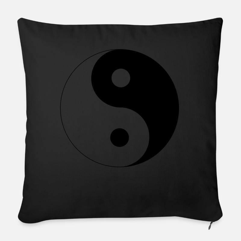 Yin Yang - Sofakissenbezug 45 x 45 cm - Schwarz