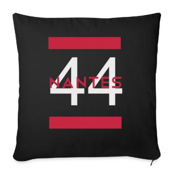 Nantes 44 Nantes T-Shirt - Sofa pillowcase 17,3'' x 17,3'' (45 x 45 cm) - black - Front