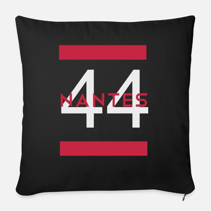 Nantes 44 Nantes T-Shirt - Sofakissenbezug 45 x 45 cm - Schwarz
