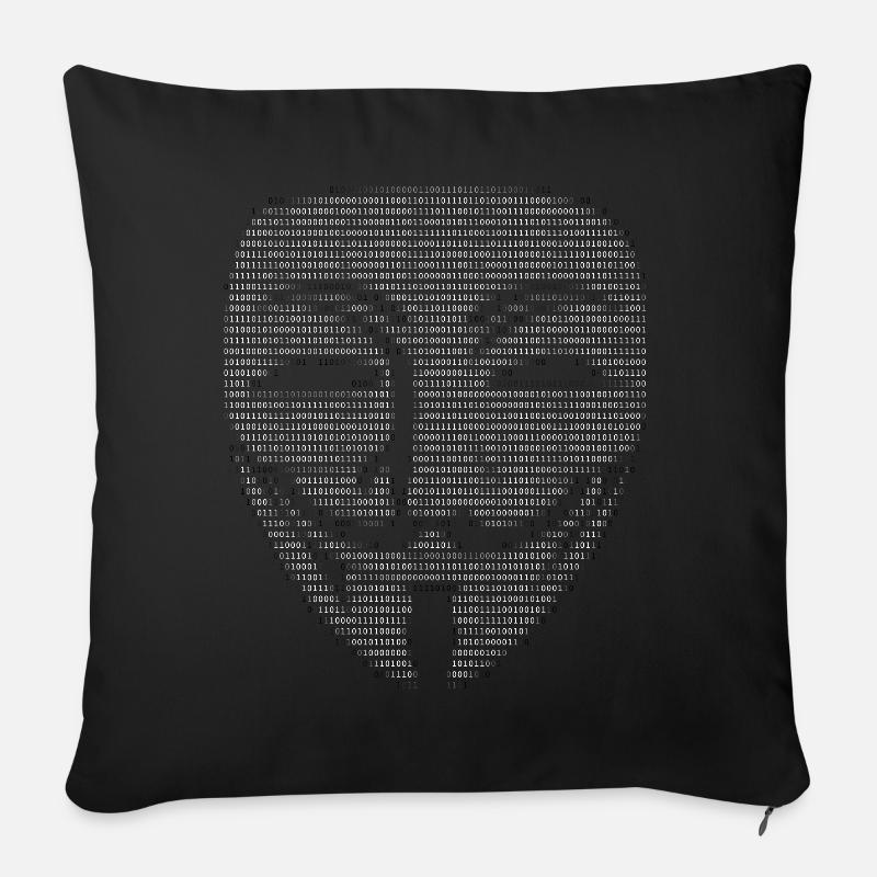 Guy Fawkes Maske Binary - Sofakissenbezug 45 x 45 cm - Schwarz