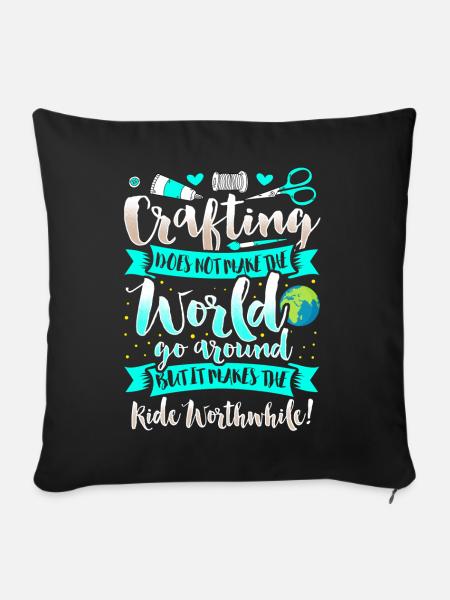 Crafting - Basteln Kunst Erziehung Handwerk Hobby - Sofakissenbezug 45 x 45 cm - Schwarz