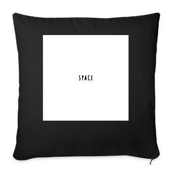 espace - Housse de coussin décorative 45 x 45 cm - noir - Devant