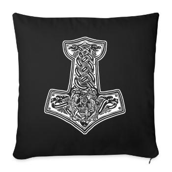 Mjölnir - Sofakissenbezug 45 x 45 cm - Schwarz - Vorne