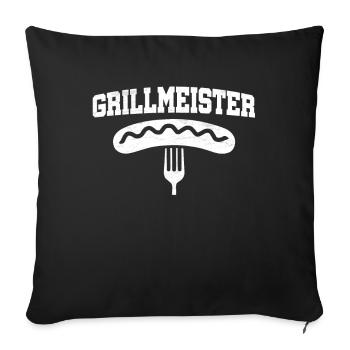 Grillmeister - Sofakissenbezug 45 x 45 cm - Schwarz - Vorne