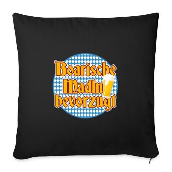 Wiesn Tracht Volksfest saufen Maß Bier - Sofakissenbezug 45 x 45 cm - Schwarz - Vorne