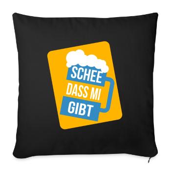 Wiesn Tracht Volksfest saufen Maß Bier - Sofakissenbezug 45 x 45 cm - Schwarz - Vorne