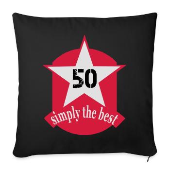 anniversaire - Housse de coussin décorative 45 x 45 cm - noir - Devant