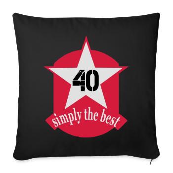 birthday - Sofa pillowcase 17,3'' x 17,3'' (45 x 45 cm) - black - Front