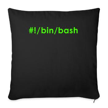Unix Linux Bash - Sofakissenbezug 45 x 45 cm - Schwarz - Vorne