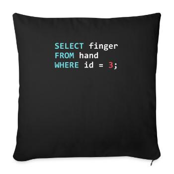 SQL Query - Sofakissenbezug 45 x 45 cm - Schwarz - Vorne
