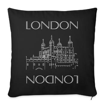 Tower of London - Sofakissenbezug 45 x 45 cm - Schwarz - Vorne