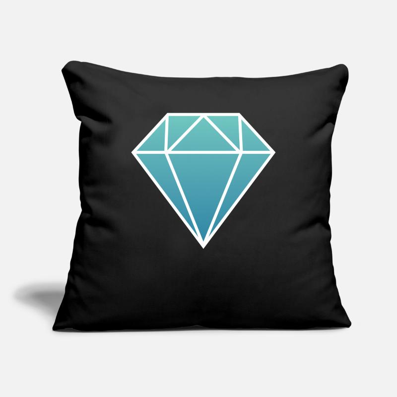 diamond diamond simple logo blue turquoise gemstone Sofa pillowcase 17,3'' x 17,3'' (45 x 45 cm)