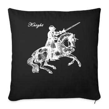 chevalier - Housse de coussin décorative 45 x 45 cm - noir - Devant