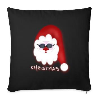 Noël - cool Père Noël - Housse de coussin décorative 45 x 45 cm - noir - Devant