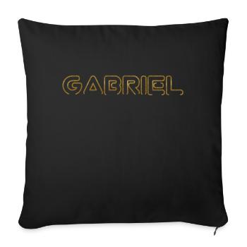 GABRIEL PRENOM SOUVENIR - Sofa pillowcase 17,3'' x 17,3'' (45 x 45 cm) - black - Front