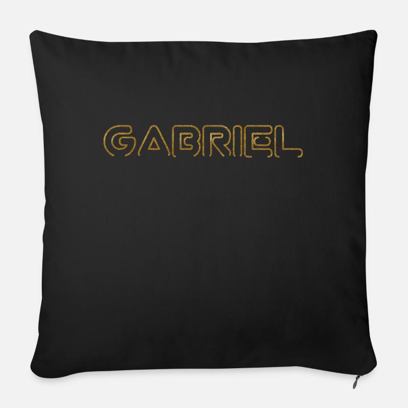 GABRIEL PRENOM SOUVENIR - Housse de coussin décorative 45 x 45 cm - noir
