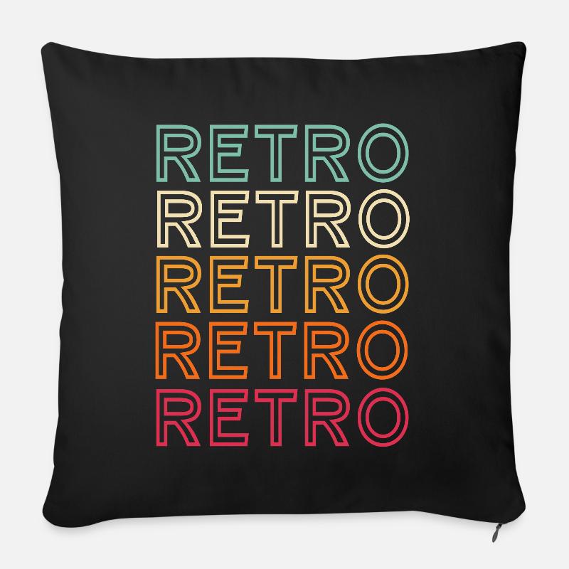 Retro Retro Retro - Sofakissenbezug 45 x 45 cm - Schwarz