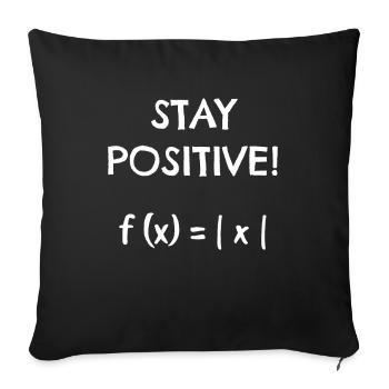 Math mathematician teacher joke saying - Sofa pillowcase 17,3'' x 17,3'' (45 x 45 cm) - black - Front