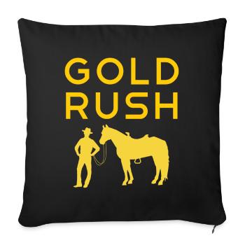 Goldrausch Cowboy Gold Rush Wilder Westen - Sofakissenbezug 45 x 45 cm - Schwarz - Vorne