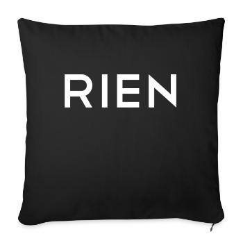 Rien Nothing nothing no wish - Sofa pillowcase 17,3'' x 17,3'' (45 x 45 cm) - black - Front