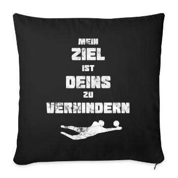 Torwart Handball Fußball Torhüter Spurch - Sofakissenbezug 45 x 45 cm - Schwarz - Vorne