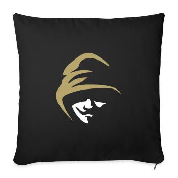 Anonymous - Sofa pillowcase 17,3'' x 17,3'' (45 x 45 cm) - black - Front